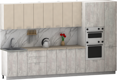 Кухонный гарнитур Eligard Lion 3.4 без столешницы - фото