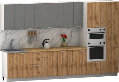 Кухонный гарнитур Eligard Lion 3.4 без столешницы - фото