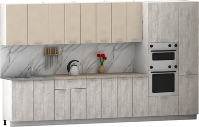 Кухонный гарнитур Eligard Lion 3.6 без столешницы - фото