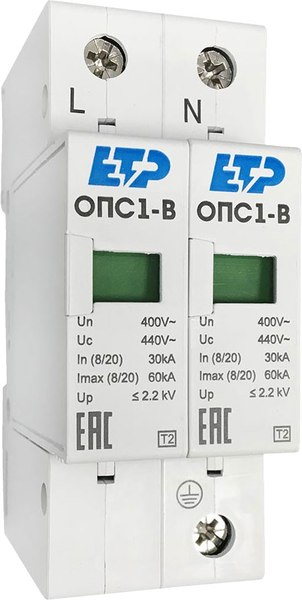 Ограничитель перенапряжения ETP ОПС1-B 2P / 16701 - фото