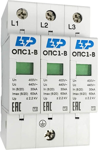 Ограничитель перенапряжения ETP ОПС1-B 3P / 16702 - фото