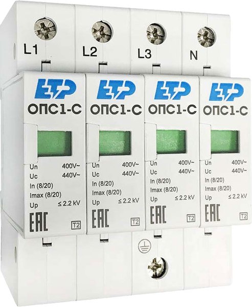 Ограничитель перенапряжения ETP ОПС1-C 4P / 16707 - фото
