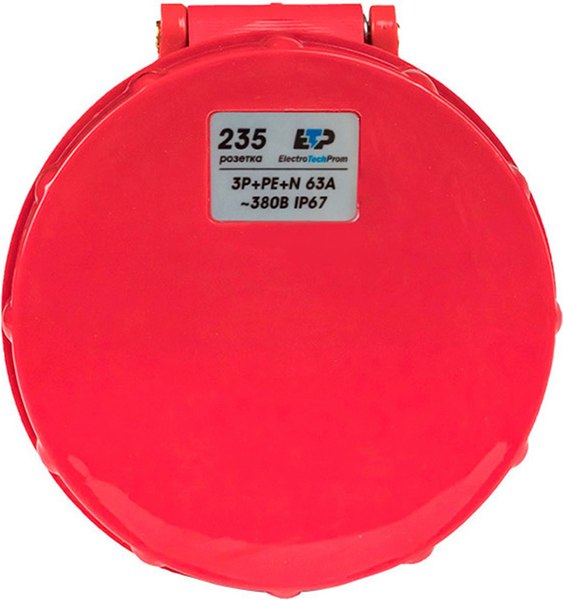 Розетка силовая ETP 235 3Р+РЕ+N 63А 380В ip67 / 67622