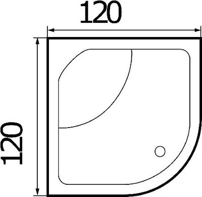 Ванна акриловая RIVER 120/120/55