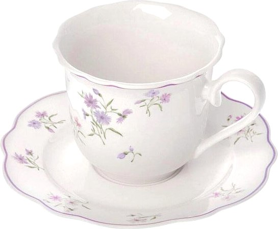 Чашка с блюдцем HomeQueen Летние Воспоминания 77254 - фото