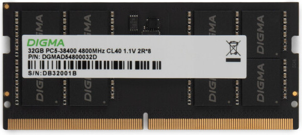 Оперативная память DDR5 Digma DGMAS54800032D