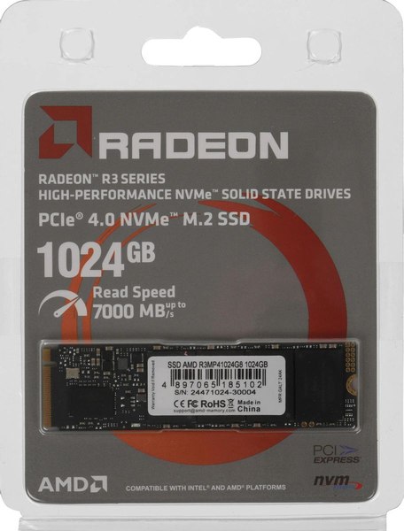 SSD диск AMD Radeon 1TB (R3MP41024G8)