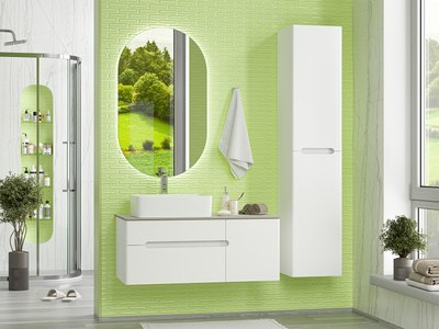 Шкаф-пенал для ванной Misty Роял 35 / П-Роя-01035-011П