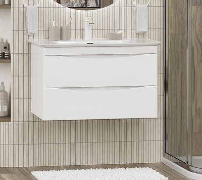 Тумба под умывальник Misty Мираж 80 / П-Мир-01080-011П2Я - фото