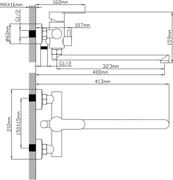 Смеситель Oasis SUS2002M_Car