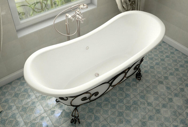 Ванна из искусственного мрамора Эстет Boston 180x74 Silk / ФР-00014525