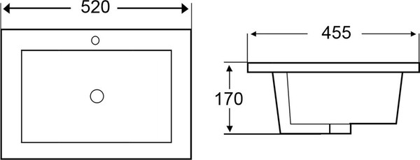 Умывальник Roxen Rumi 570250