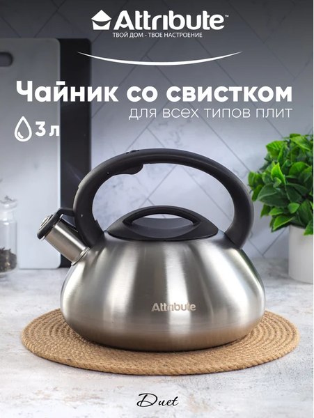 Чайник со свистком Attribute Duet ASD004