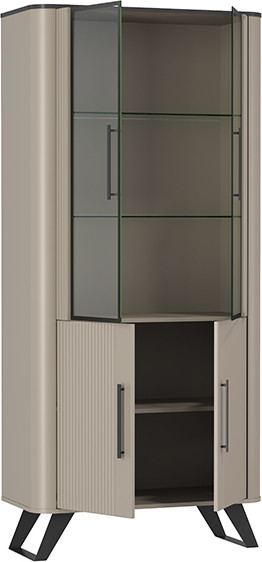 Шкаф с витриной Олмеко Фиделия 76.01