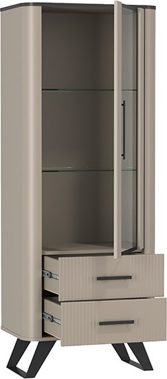 Шкаф с витриной Олмеко Фиделия 76.02