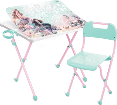 Комплект мебели с детским столом Ника С русалочкой КАМ-Р/Р - фото