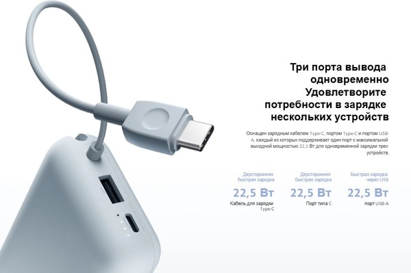 Портативное зарядное устройство Xiaomi Power Bank 10000mAh / BHR9072GL