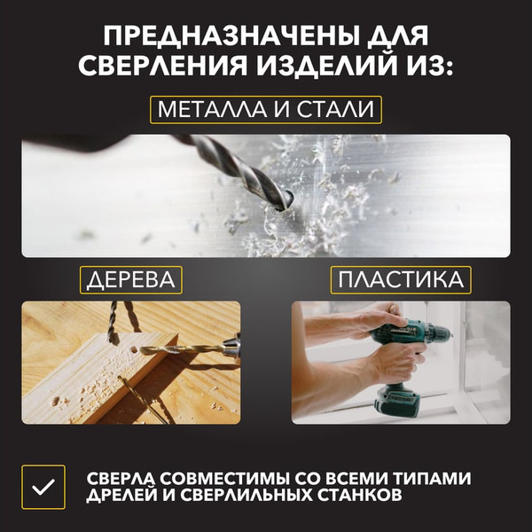 Набор сверл Kranz 1.5-6.5мм / KR-91-0622