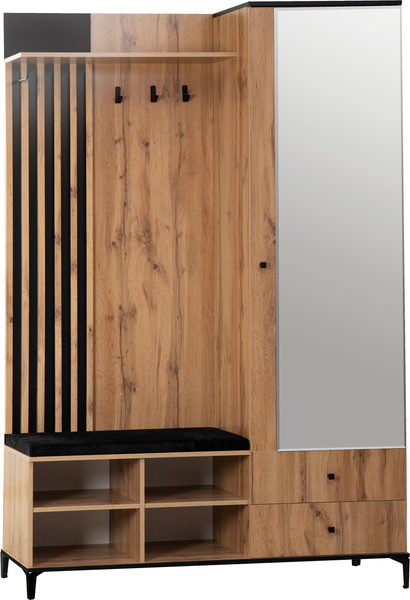 Секция в прихожую Олмеко Либерти 51.22 опора 150 с зеркалом - фото