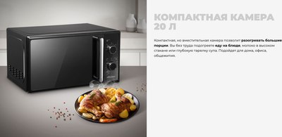 Микроволновая печь Redmond MW2900 (черный)