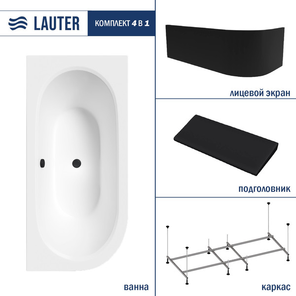 Ванна акриловая Lauter Bliss 150 L / 21201051L - фото