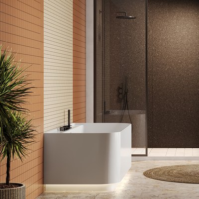 Ванна из искусственного камня Belux Атланта ВА-1700 с подставкой