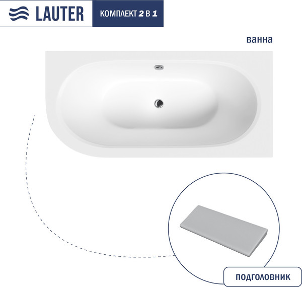 Ванна акриловая Lauter Bliss 150 P / 21201052P - фото