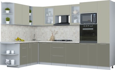 Кухонный гарнитур Интерлиния Мила Пластик 1.88x3.2 LV - фото