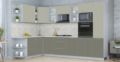 Кухонный гарнитур Интерлиния Мила Пластик 1.88x3.2 LV