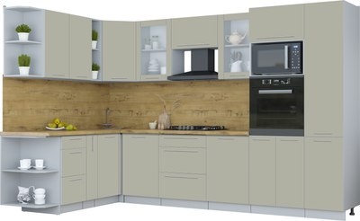 Кухонный гарнитур Интерлиния Мила Пластик 1.88x3.2 LV - фото