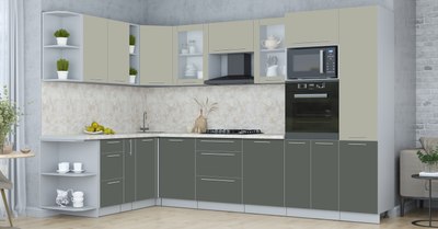 Кухонный гарнитур Интерлиния Мила Пластик 1.88x3.2 LV