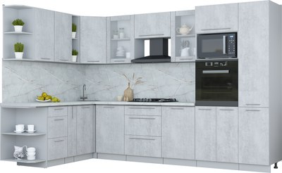 Кухонный гарнитур Интерлиния Мила Пластик 1.88x3.2 LV - фото