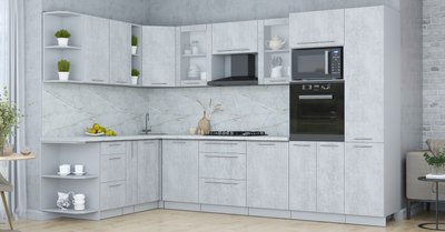 Кухонный гарнитур Интерлиния Мила Пластик 1.88x3.2 LV