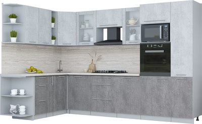 Кухонный гарнитур Интерлиния Мила Пластик 1.88x3.2 LV - фото