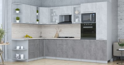 Кухонный гарнитур Интерлиния Мила Пластик 1.88x3.2 LV