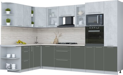 Кухонный гарнитур Интерлиния Мила Пластик 1.88x3.2 LV - фото