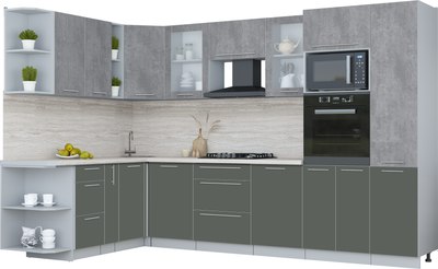 Кухонный гарнитур Интерлиния Мила Пластик 1.88x3.2 LV - фото