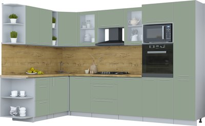 Кухонный гарнитур Интерлиния Мила Пластик 1.88x3.2 LV - фото