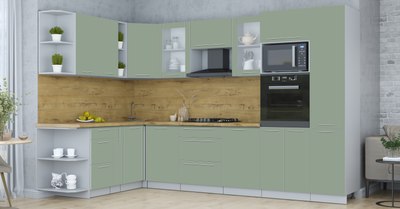 Кухонный гарнитур Интерлиния Мила Пластик 1.88x3.2 LV