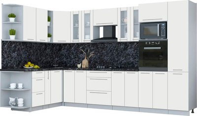 Кухонный гарнитур Интерлиния Мила Пластик 1.88x3.4 LV - фото