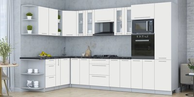 Кухонный гарнитур Интерлиния Мила Пластик 1.88x3.4 LV