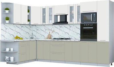 Кухонный гарнитур Интерлиния Мила Пластик 1.88x3.4 LV - фото
