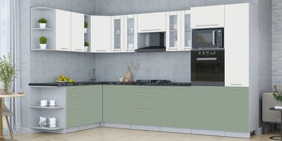 Кухонный гарнитур Интерлиния Мила Пластик 1.88x3.4 LV