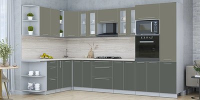 Кухонный гарнитур Интерлиния Мила Пластик 1.88x3.4 LV