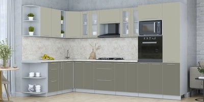 Кухонный гарнитур Интерлиния Мила Пластик 1.88x3.4 LV