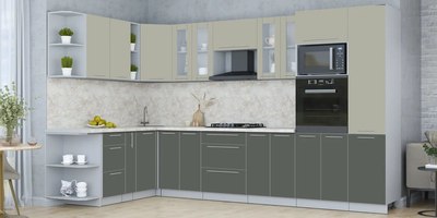 Кухонный гарнитур Интерлиния Мила Пластик 1.88x3.4 LV