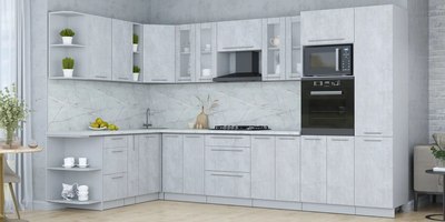 Кухонный гарнитур Интерлиния Мила Пластик 1.88x3.4 LV