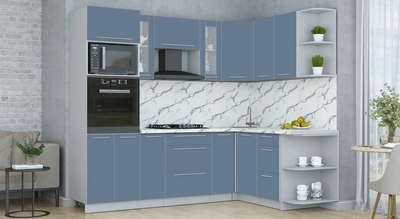 Кухонный гарнитур Интерлиния Мила Пластик 1.68x2.4 PR