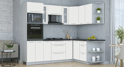 Кухонный гарнитур Интерлиния Мила Пластик 1.68x2.4 PR