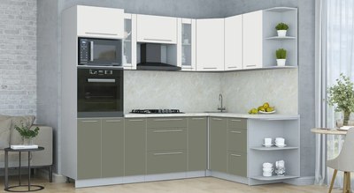 Кухонный гарнитур Интерлиния Мила Пластик 1.68x2.4 PR